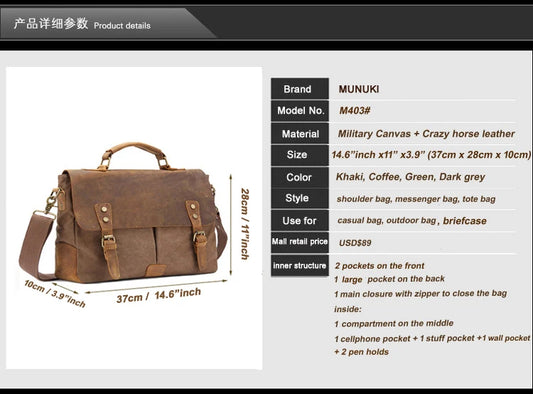 Sacoche Ordinateur Vintage | SANTORIN
