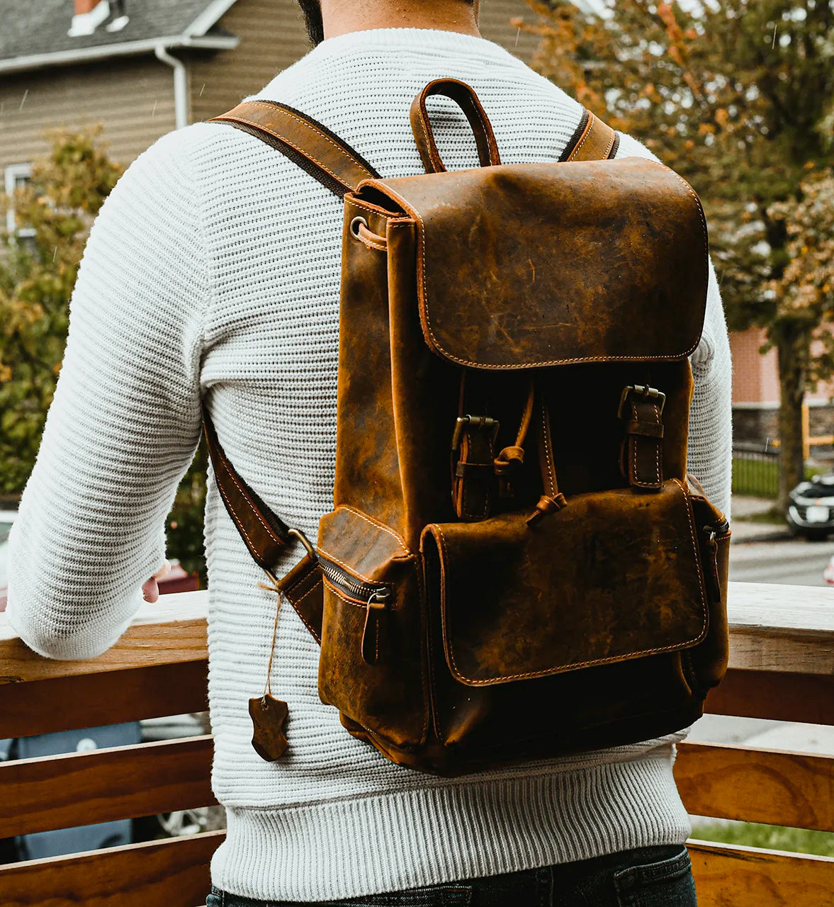 sac a dos ordinateur en cuir